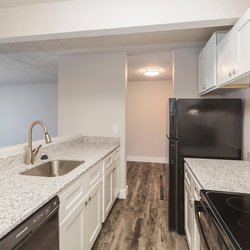 Updated kitchen at the  Sedona Ridge Apartments, in Colorado Springs, CO.
