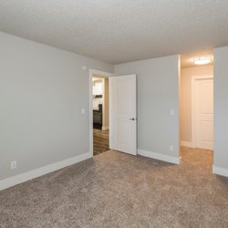bedroom at the  Sedona Ridge Apartments, in Colorado Springs, CO.