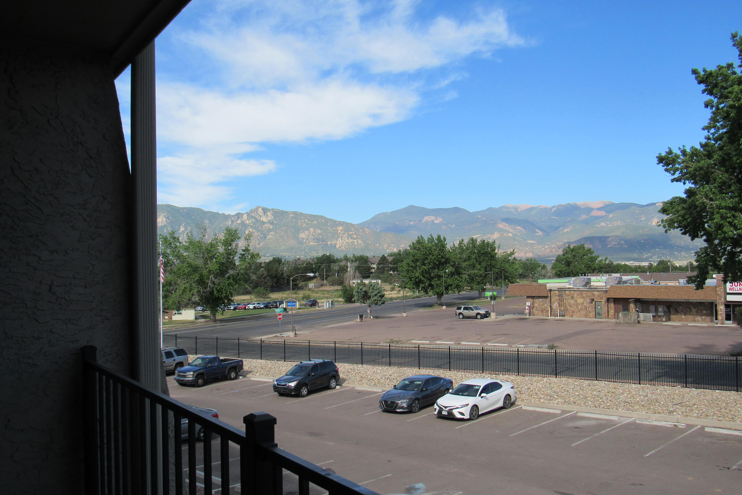 exterior view at the Sedona Ridge Apartments, in Colorado Springs, CO